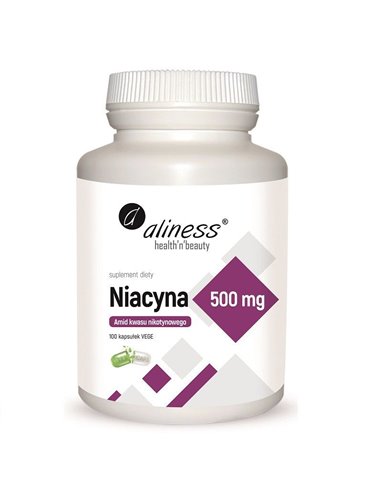 Витамин В3, ниацин, никотинамид 500 mg, 100 капсули